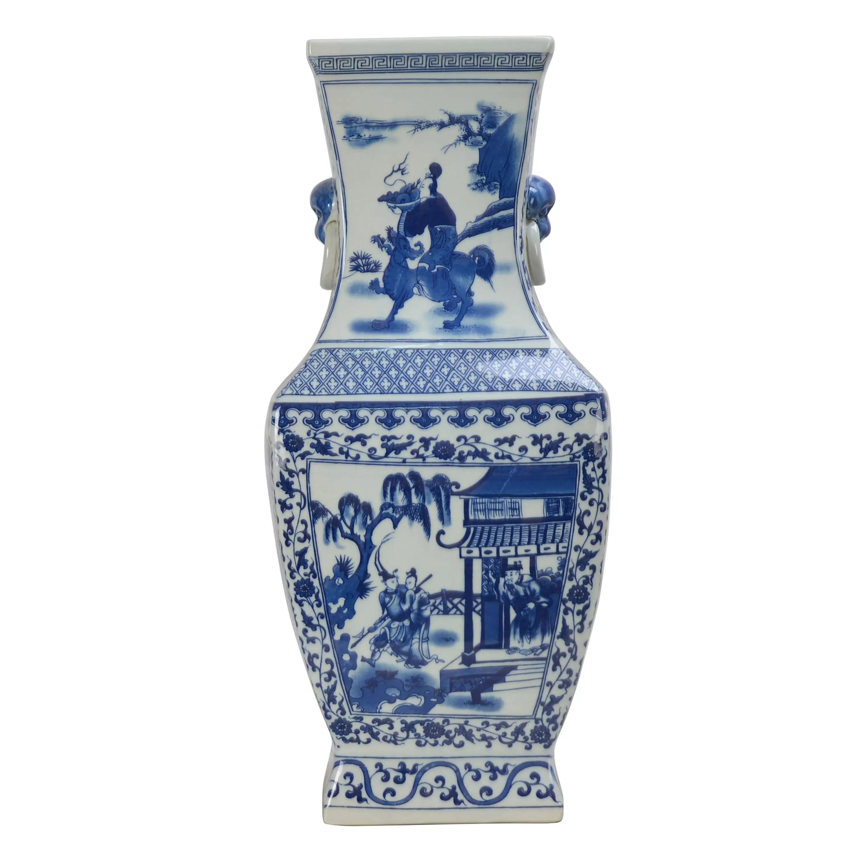 New CHINESE RECTANGLE VASE 21" Decorative Vases | Highland Park